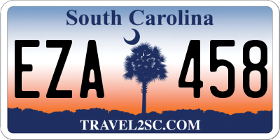 SC license plate EZA458