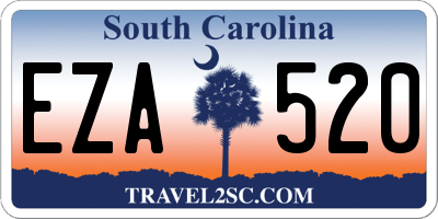 SC license plate EZA520