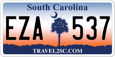SC license plate EZA537