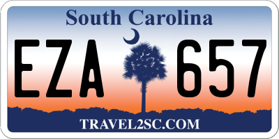 SC license plate EZA657