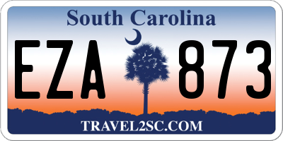 SC license plate EZA873