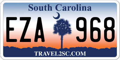 SC license plate EZA968