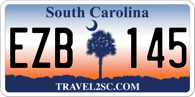 SC license plate EZB145