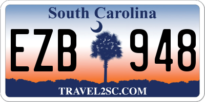 SC license plate EZB948