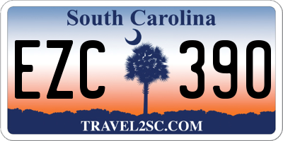 SC license plate EZC390