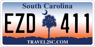 SC license plate EZD411