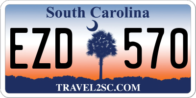 SC license plate EZD570