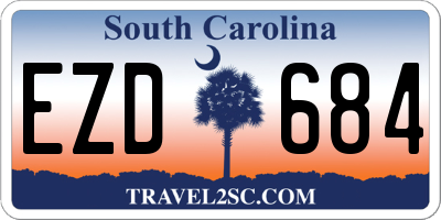 SC license plate EZD684