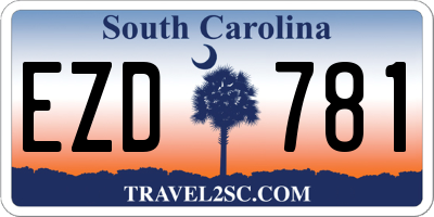 SC license plate EZD781