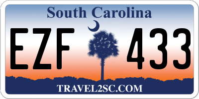 SC license plate EZF433