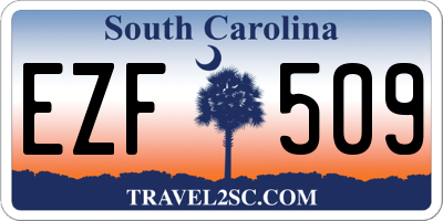 SC license plate EZF509
