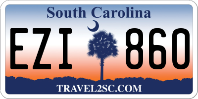 SC license plate EZI860