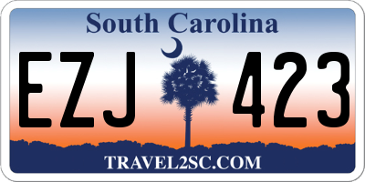 SC license plate EZJ423
