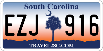 SC license plate EZJ916
