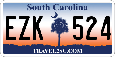 SC license plate EZK524