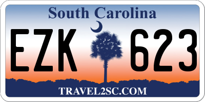SC license plate EZK623