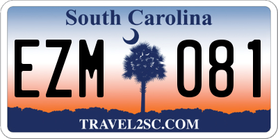SC license plate EZM081