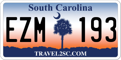 SC license plate EZM193