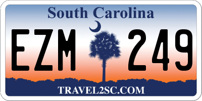 SC license plate EZM249