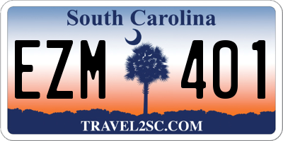 SC license plate EZM401