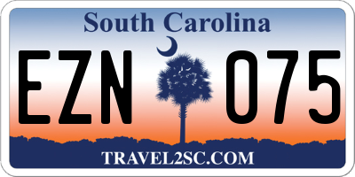 SC license plate EZN075