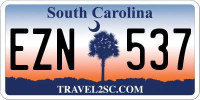 SC license plate EZN537