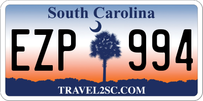 SC license plate EZP994