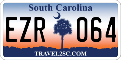 SC license plate EZR064