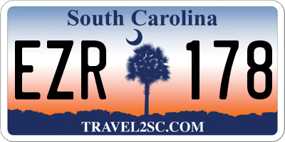 SC license plate EZR178