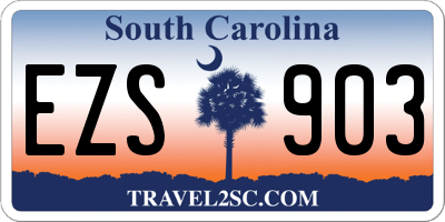 SC license plate EZS903