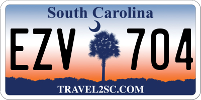 SC license plate EZV704