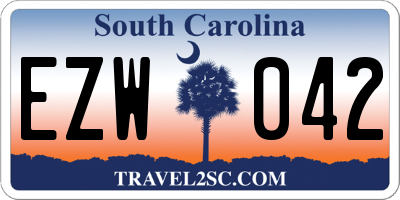 SC license plate EZW042