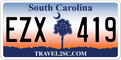 SC license plate EZX419