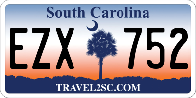 SC license plate EZX752