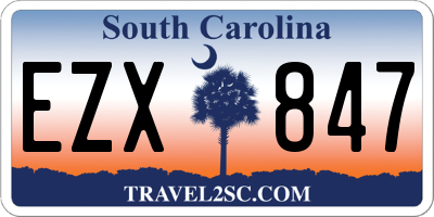SC license plate EZX847