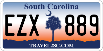 SC license plate EZX889