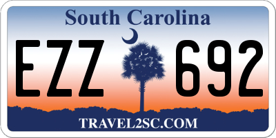 SC license plate EZZ692