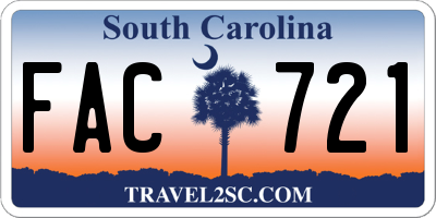 SC license plate FAC721