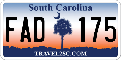 SC license plate FAD175