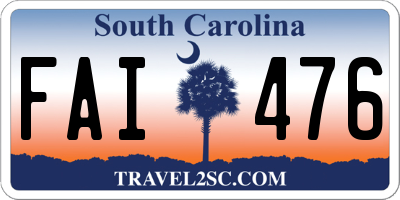 SC license plate FAI476