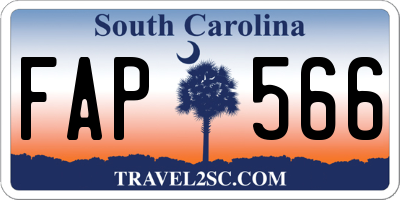 SC license plate FAP566