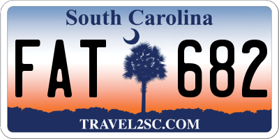 SC license plate FAT682