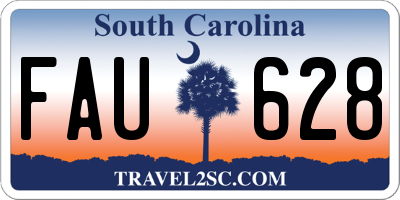 SC license plate FAU628