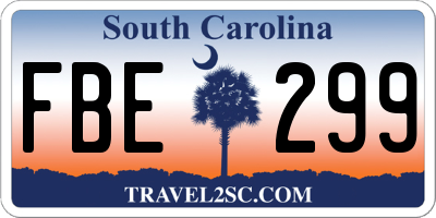 SC license plate FBE299
