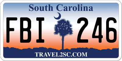 SC license plate FBI246