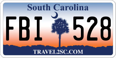 SC license plate FBI528
