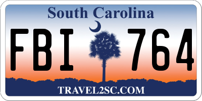 SC license plate FBI764