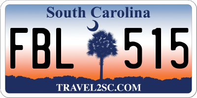 SC license plate FBL515