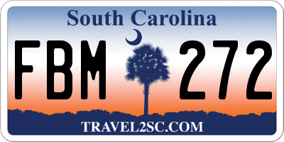 SC license plate FBM272