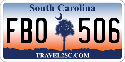 SC license plate FBO506